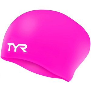 Tyr long hair wrinkle-free silicone cap junior růžová