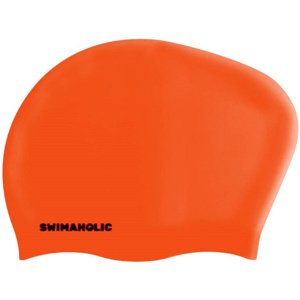 Plavecká čepice na dlouhé vlasy swimaholic long hair cap oranžová